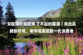 女鞋图片短视频 了不起的国潮｜亮出品牌新符号，老字号走近新一代消费者