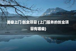 美容上门 创业项目 (上门服务的创业项目有哪些)