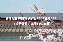 新加坡合约骗局 铁矿石2301合约637.5提示做多，上涨69%左右