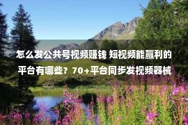 怎么发公共号视频赚钱 短视频能赢利的平台有哪些？70+平台同步发视频器械，高效赢利