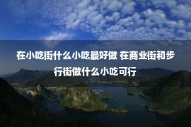 在小吃街什么小吃最好做 在商业街和步行街做什么小吃可行