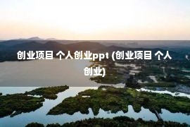 创业项目 个人创业ppt (创业项目 个人创业)