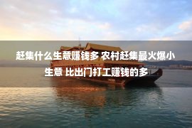 赶集什么生意赚钱多 农村赶集最火爆小生意 比出门打工赚钱的多