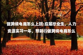 做跨境电商怎么上班:应届毕业生，人力资源实习一年，想转行做跨境电商怎么样？