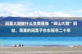 闲置大院做什么生意赚钱 “崂山大院”旧址，落寞的闲置于台东闹市二十年