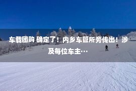 车载团购 确定了！内乡车管所旁传出！涉及每位车主···