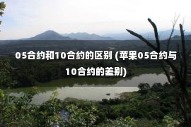 05合约和10合约的区别 (苹果05合约与10合约的差别)