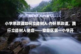 小学思政课如何立德树人 办好思政课，践行立德树人使命——柴桑区第一小学开展思政课观摩研讨活动（组图）