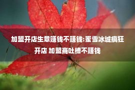 加盟开店生意赚钱不赚钱:蜜雪冰城疯狂开店 加盟商吐槽不赚钱