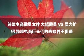 跨境电商裁员文件 大幅裁员 VS 卖力扩招 跨境电商巨头们的悲欢并不相通