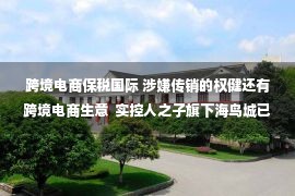 跨境电商保税国际 涉嫌传销的权健还有跨境电商生意  实控人之子旗下海鸟城已停止加盟