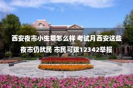 西安夜市小生意怎么样 考试月西安这些夜市仍扰民 市民可拨12342举报