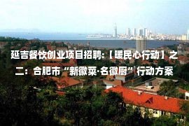 延吉餐饮创业项目招聘:【暖民心行动】之二：合肥市“新徽菜·名徽厨”行动方案