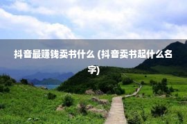 抖音最赚钱卖书什么 (抖音卖书起什么名字)