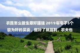 农民怎么做生意好赚钱 2019年屯子5个较为好的买卖，做好了就赢利，农夫也许来看看