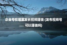 企业号在哪里发长视频赚钱 (发布视频号可以赚钱吗)