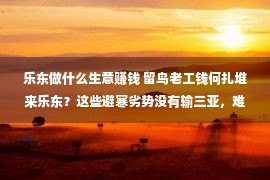 乐东做什么生意赚钱 留鸟老工钱何扎堆来乐东？这些避寒劣势没有输三亚，难怪每年那么火