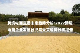 跨境电商直播未来趋势分析:2022跨境电商企业发展状况与未来趋势分析报告