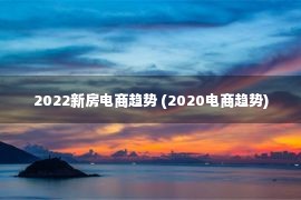 2022新房电商趋势 (2020电商趋势)