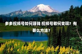 多多视频号如何赚钱 视频号若何变现？有甚么方法？