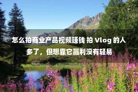 怎么拍商业产品视频赚钱 拍 Vlog 的人多了，但想靠它赢利没有轻易