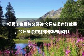 视频工作号怎么赚钱 今日头条自媒体号，今日头条自媒体号怎样赢利？