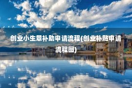 创业小生意补助申请流程(创业补贴申请流程图)