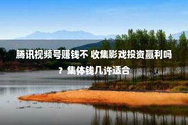 腾讯视频号赚钱不 收集影戏投资赢利吗？集体钱几许适合