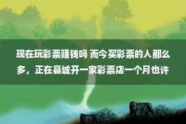 现在玩彩票赚钱吗 而今买彩票的人那么多，正在县城开一家彩票店一个月也许赚几许钱？