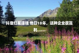 抖音红星赚钱 他日10年，这种企业很赢利……