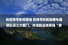 拍视频号怎样赚钱 视频号创制直播电商团队设三大部门，冲进新战地挣钱“养家”？