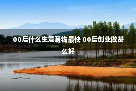 00后什么生意赚钱最快 00后创业做甚么好