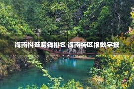 海南抖音赚钱排名 海南特区报数字报