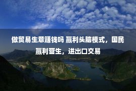 做贸易生意赚钱吗 赢利头脑模式，国民赢利营生，进出口交易