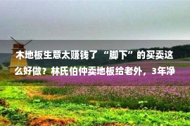 木地板生意太赚钱了 “脚下”的买卖这么好做？林氏伯仲卖地板给老外，3年净赚15亿