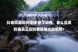 抖音玩具如何赚钱 除了玩物，甚么品类的商品正在抖音轻易出动机呢？