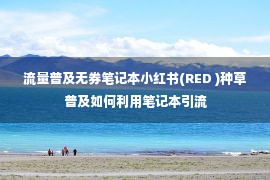 流量普及无券笔记本小红书(RED )种草普及如何利用笔记本引流