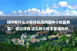 扬州有什么小吃特色扬州哪种小吃最典型？ 经过评选 这五种小吃享誉海内外  你吃过多少种？