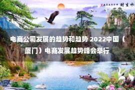 电商公司发展的趋势和趋势 2022中国（厦门）电商发展趋势峰会举行