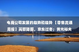 电商公司发展的趋势和趋势 【零售流通周报】高管降薪，京东过冬；黄光裕夫妇共减持超70亿国美零售股票；拼多多申请跨境电商平台商标；每日优鲜拖欠三只松鼠货款；物流巨头破产，资产高达数亿