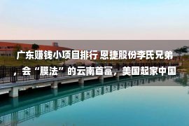 广东赚钱小项目排行 恩捷股份李氏兄弟，会“膜法”的云南首富，美国起家中国致富