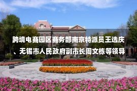 跨境电商园区商务部南京特派员王选庆、无锡市人民政府副市长周文栋等领导同志参观指导无锡(前海)跨境电商产业园展位！