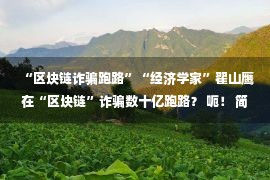 “区块链诈骗跑路”“经济学家”翟山鹰在“区块链”诈骗数十亿跑路？ 呃！ 简直无法无天！