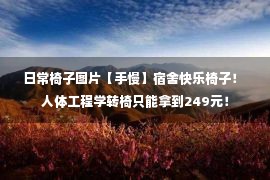 日常椅子图片【手慢】宿舍快乐椅子！ 人体工程学转椅只能拿到249元！