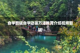 自学剪辑自学动画万泽教育介绍视频剪辑