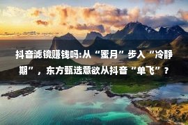 抖音滤镜赚钱吗:从“蜜月”步入“冷静期”，东方甄选意欲从抖音“单飞”？