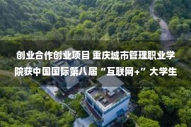 创业合作创业项目 重庆城市管理职业学院获中国国际第八届“互联网+”大学生创新创业大赛金奖