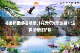 书桌护眼绿植 装修时书房灯光怎么装？这样温馨还护眼