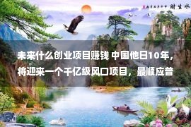 未来什么创业项目赚钱 中国他日10年，将迎来一个千亿级风口项目，最顺应普遍人创业