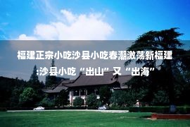 福建正宗小吃沙县小吃春潮激荡新福建:沙县小吃“出山”又“出海”